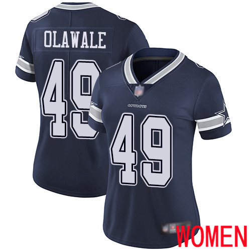 Women Dallas Cowboys Limited Navy Blue Jamize Olawale Home #49 Vapor Untouchable NFL Jersey->women nfl jersey->Women Jersey